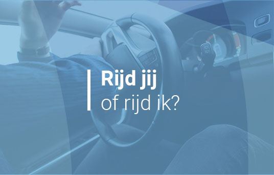 Rijd jij of rijd ik?