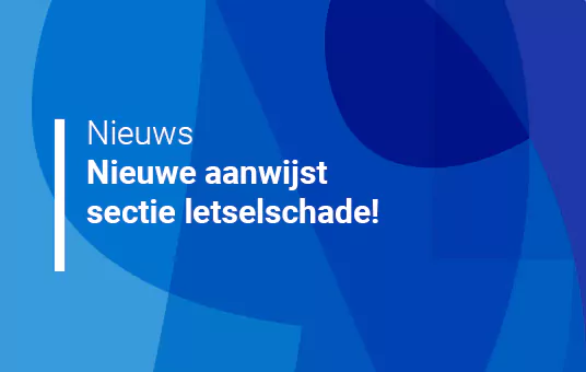 Nieuwe aanwijst sectie letselschade!