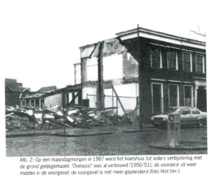Sloop van het koetshuis in 1987